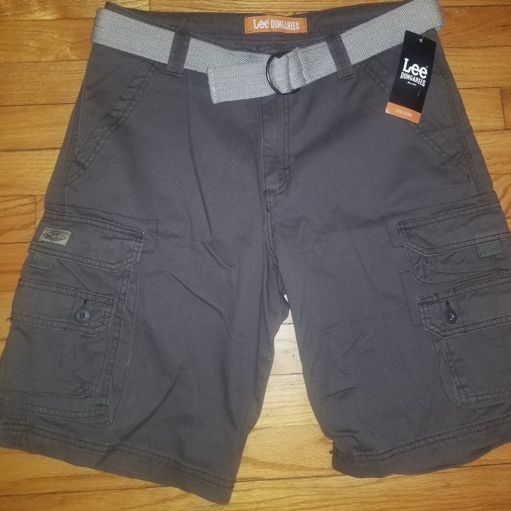 Mens Lee Dungarees Size 32 Brown Cargo Shorts